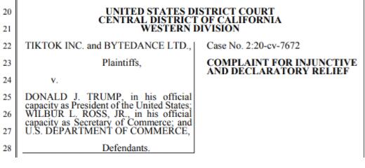 美政府摊上大事：TikTok指控特朗普行政令犯下“7宗罪”