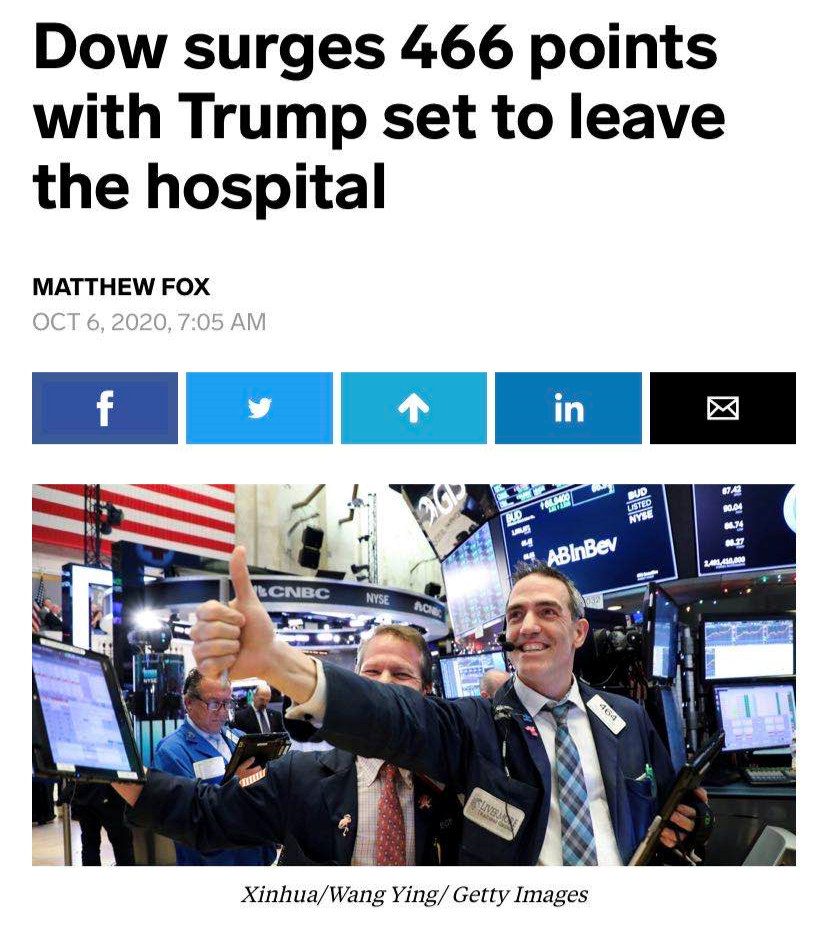 特朗普发推称已“免疫”，推特经标记其为误导性言论