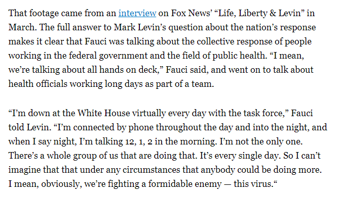 福奇本人怒了：特朗普，没你这么碰瓷的