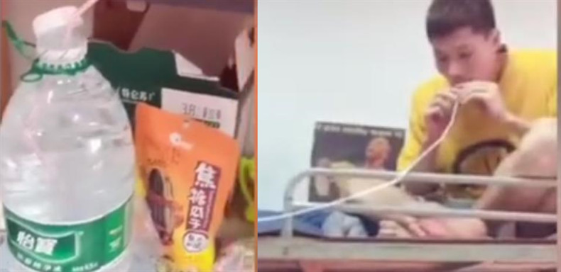 遇到这样的男子就嫁了吧！体育生用2米长吸管床上喝水肺活量惊人