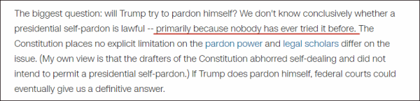 特朗普或对自己行使总统赦免权 否则可能会在牢狱中度过余生
