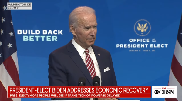 拜登喊话特朗普：不配合交权就会推迟疫苗分发，更多人会死