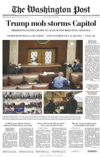 美国《时代》周刊新一期杂志封面:“民主”惨遭攻击! 美国《时代》周刊新一期杂志封面:“民主”惨遭攻击!