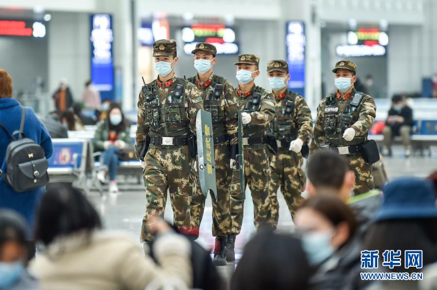 武警部队全力做好春运期间执勤安保工作