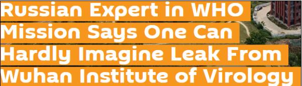 世卫专家组：武汉P4实验室设备精良制度严密，没有泄露条件