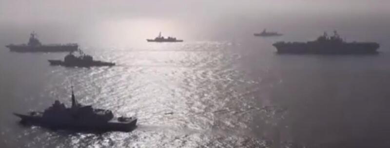 直指伊朗 四国在阿拉伯海进行海上联合演习！