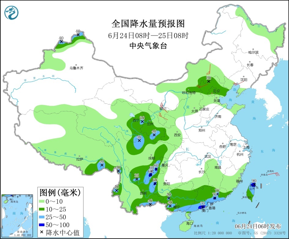 华南等地有较强降水 华北等地多雷阵雨天气