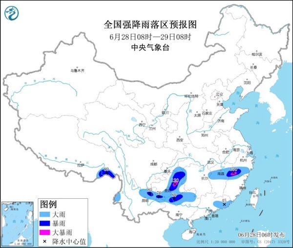 暴雨黄色预警：10省区市部分地区将现大到暴雨