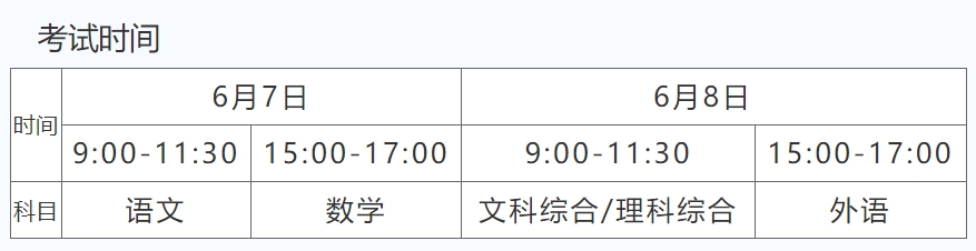 陕西2024年高考时间什么时候？考几天？ —掌上高考—中国教育在线